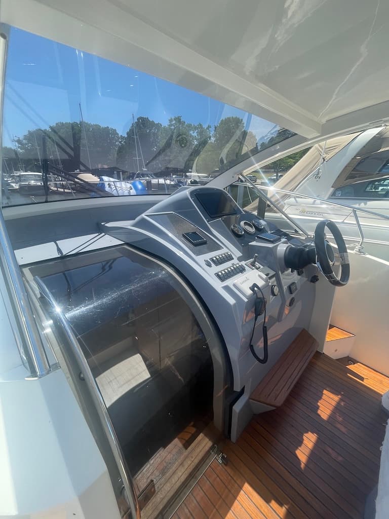 2015 Faeton 36 Formentera bow area with windlass and anchor