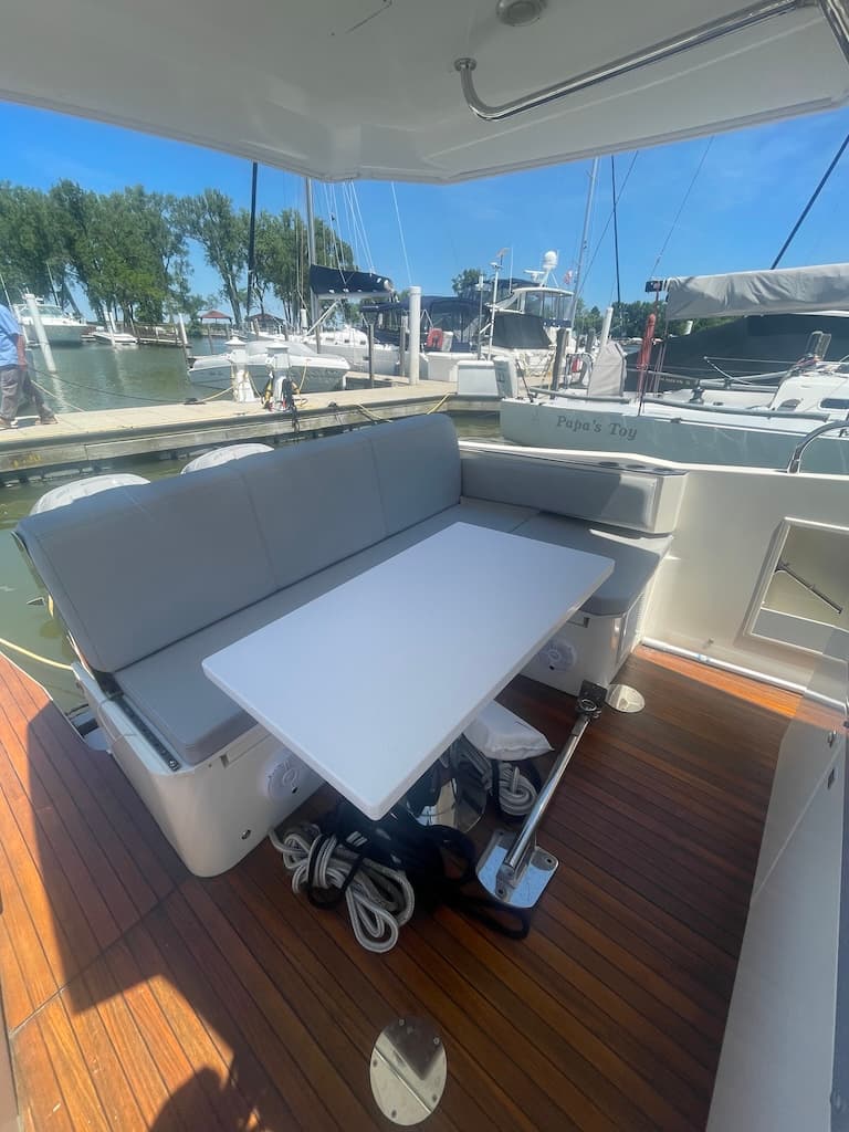 2015 Faeton 36 Formentera insulated cooler and cockpit amenities
