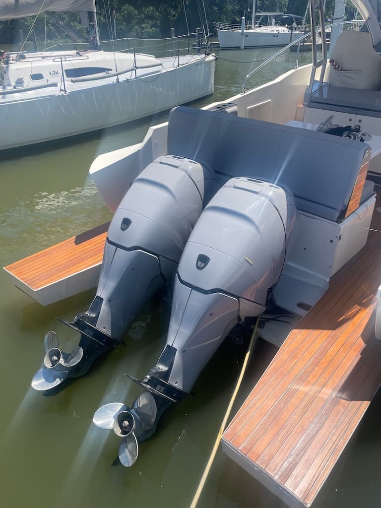 2015 Faeton 36 Formentera port side profile in Cleveland