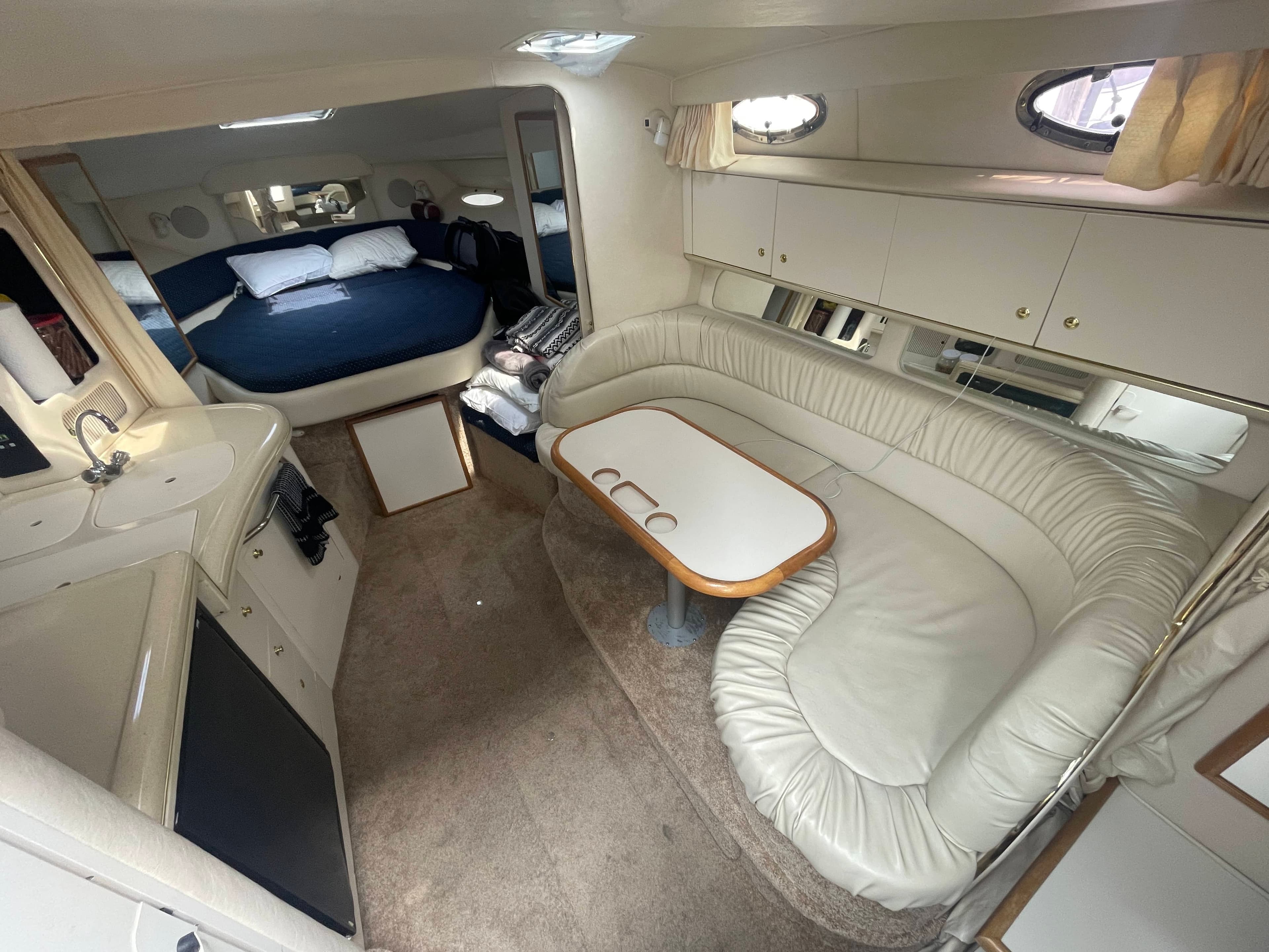 1999 Sea Ray Sundancer 340 swim platform and transom door