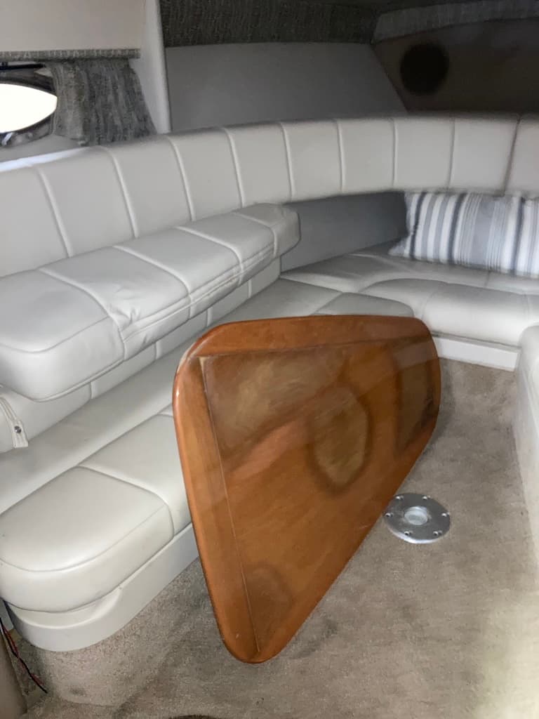 2004 Formula 330 SS galley with microwave and refrigerator