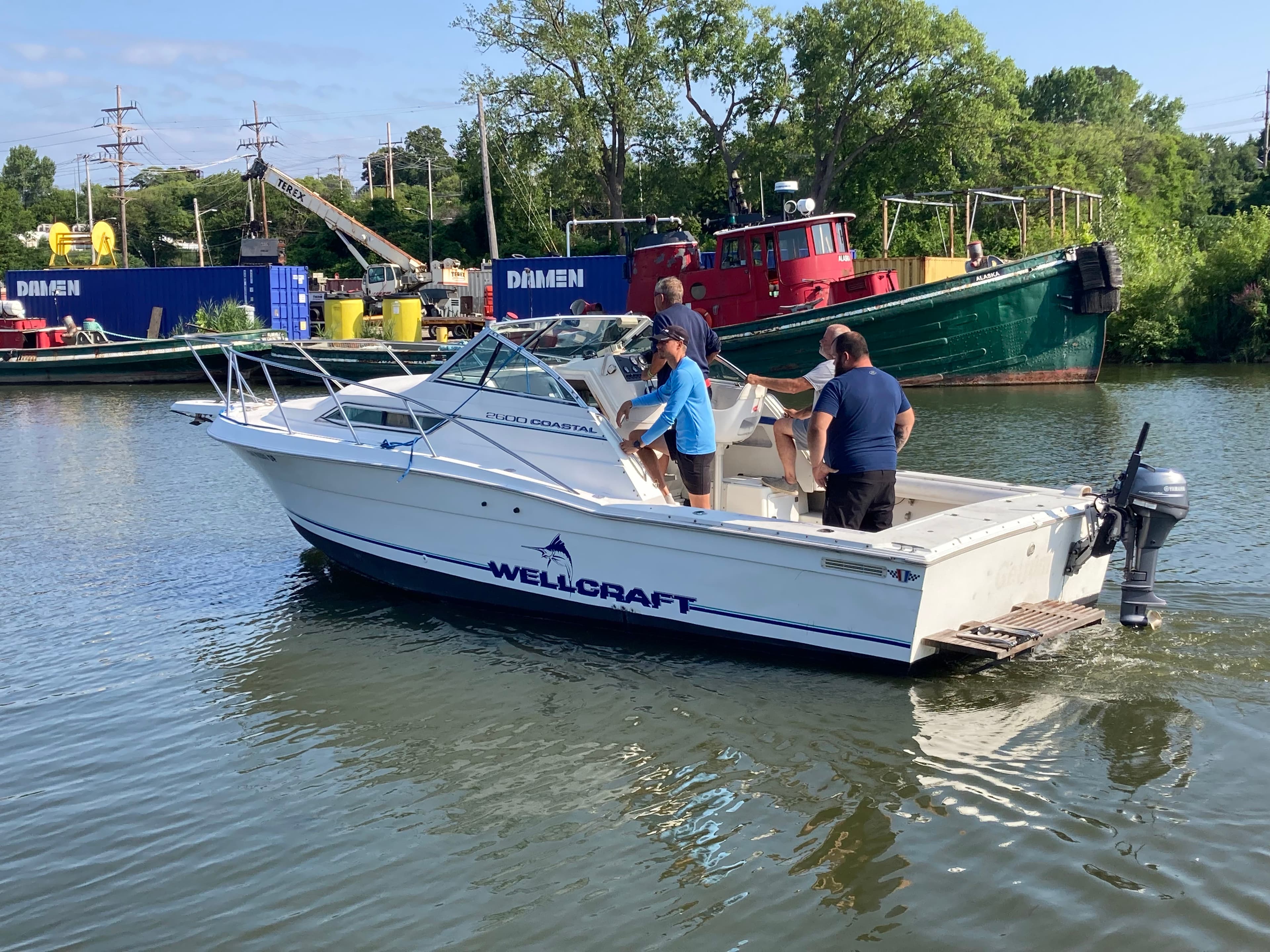Cleveland marina with boats for sale along the Lake Erie waterfront