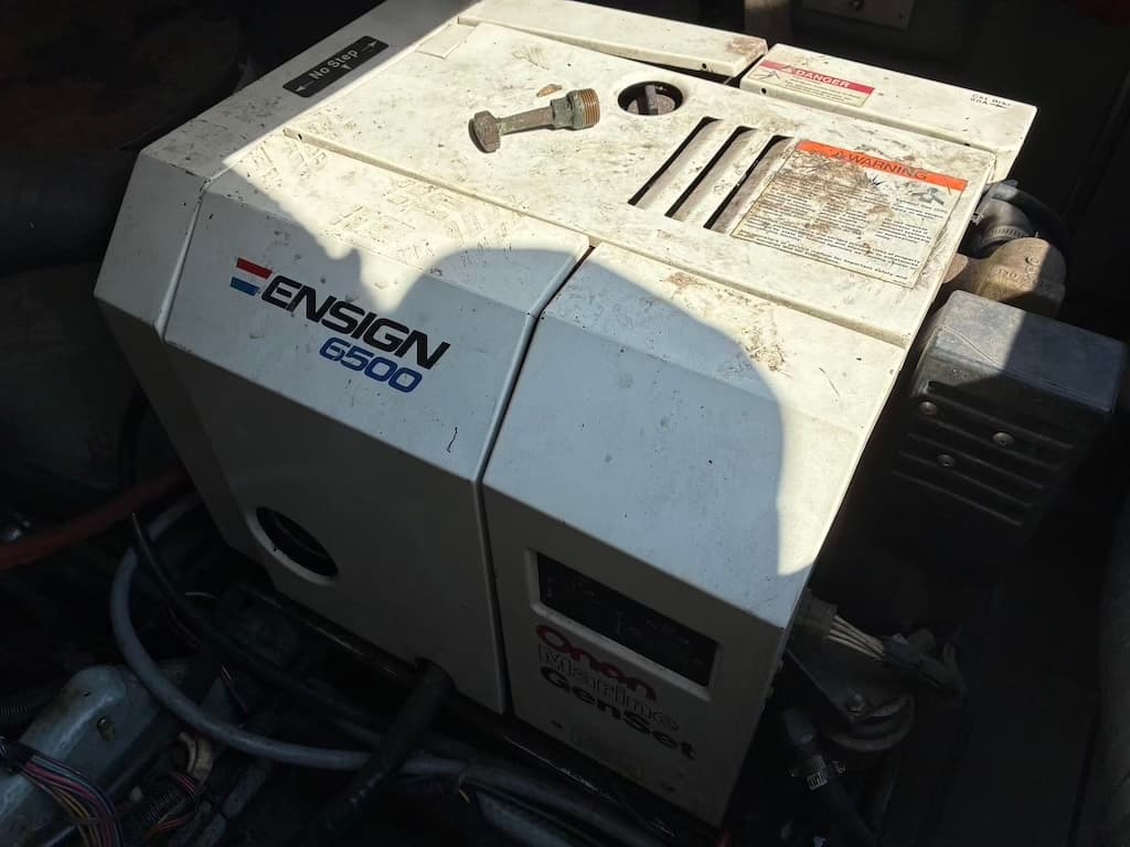 1987 Carver 32 Mariner full galley with electric stove and refrigerator