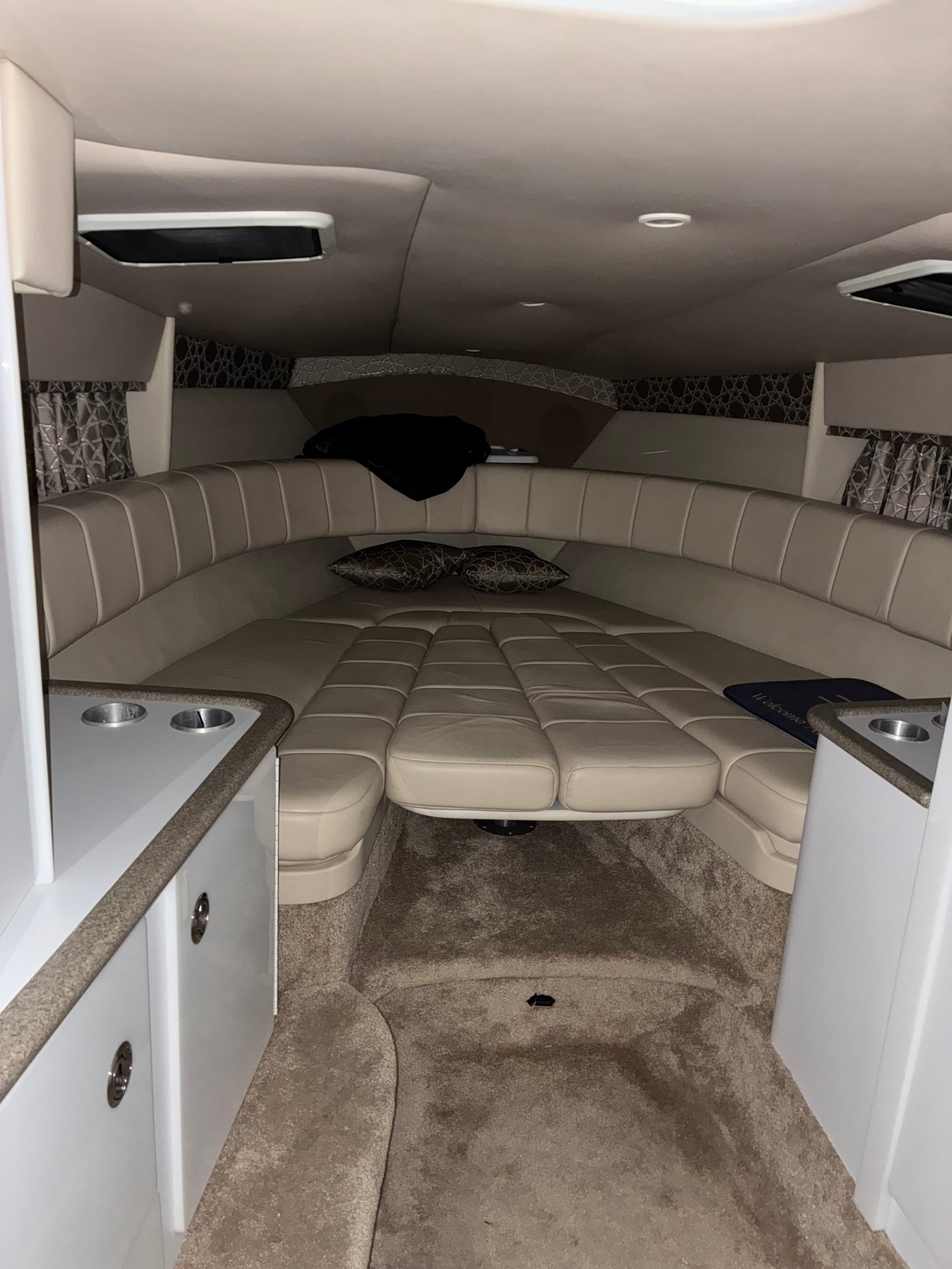 1998 Formula 330 SS head compartment with sink and flush toilet