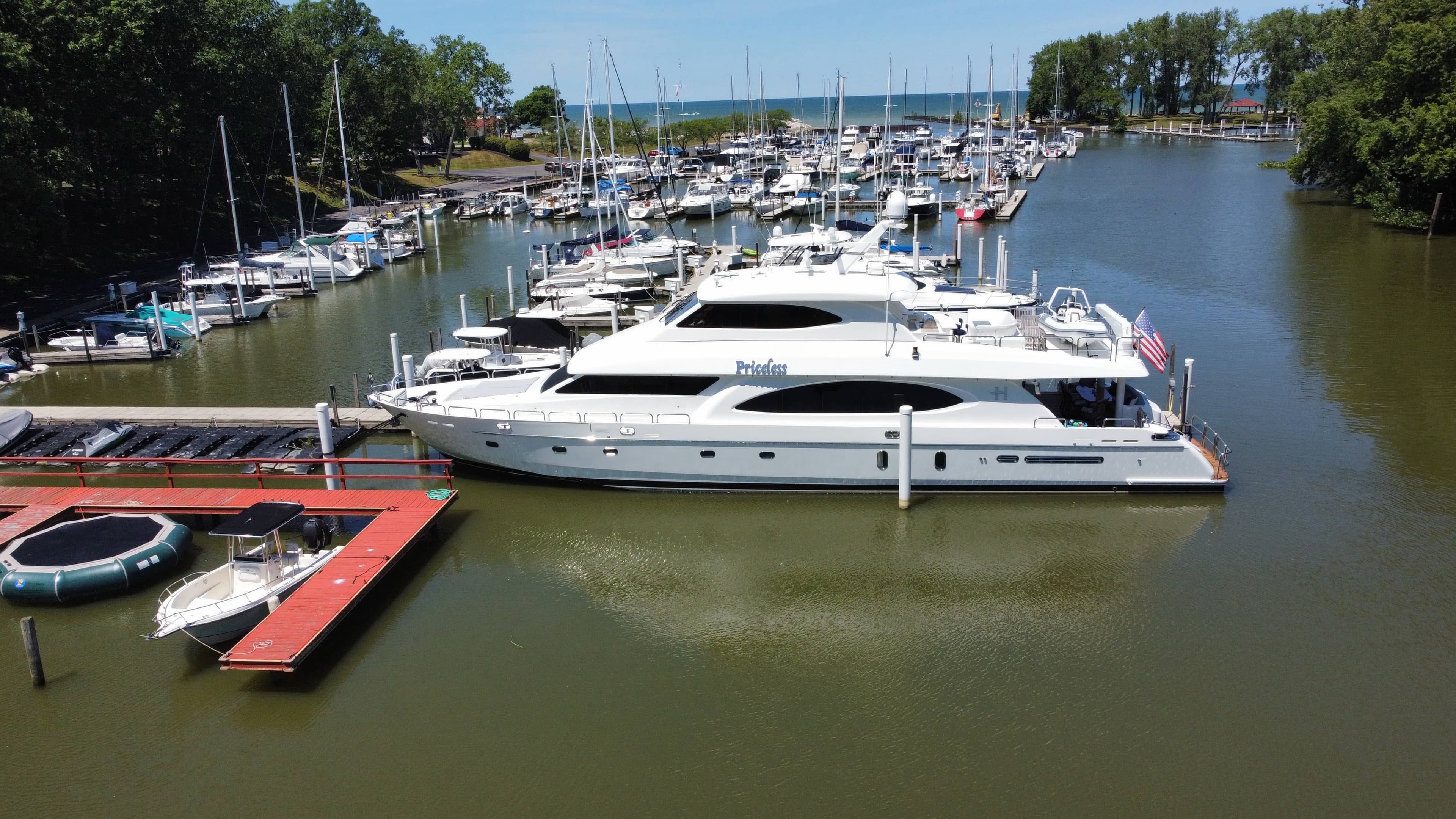 Professional boat broker coordinating a boat sale in Cleveland, Ohio