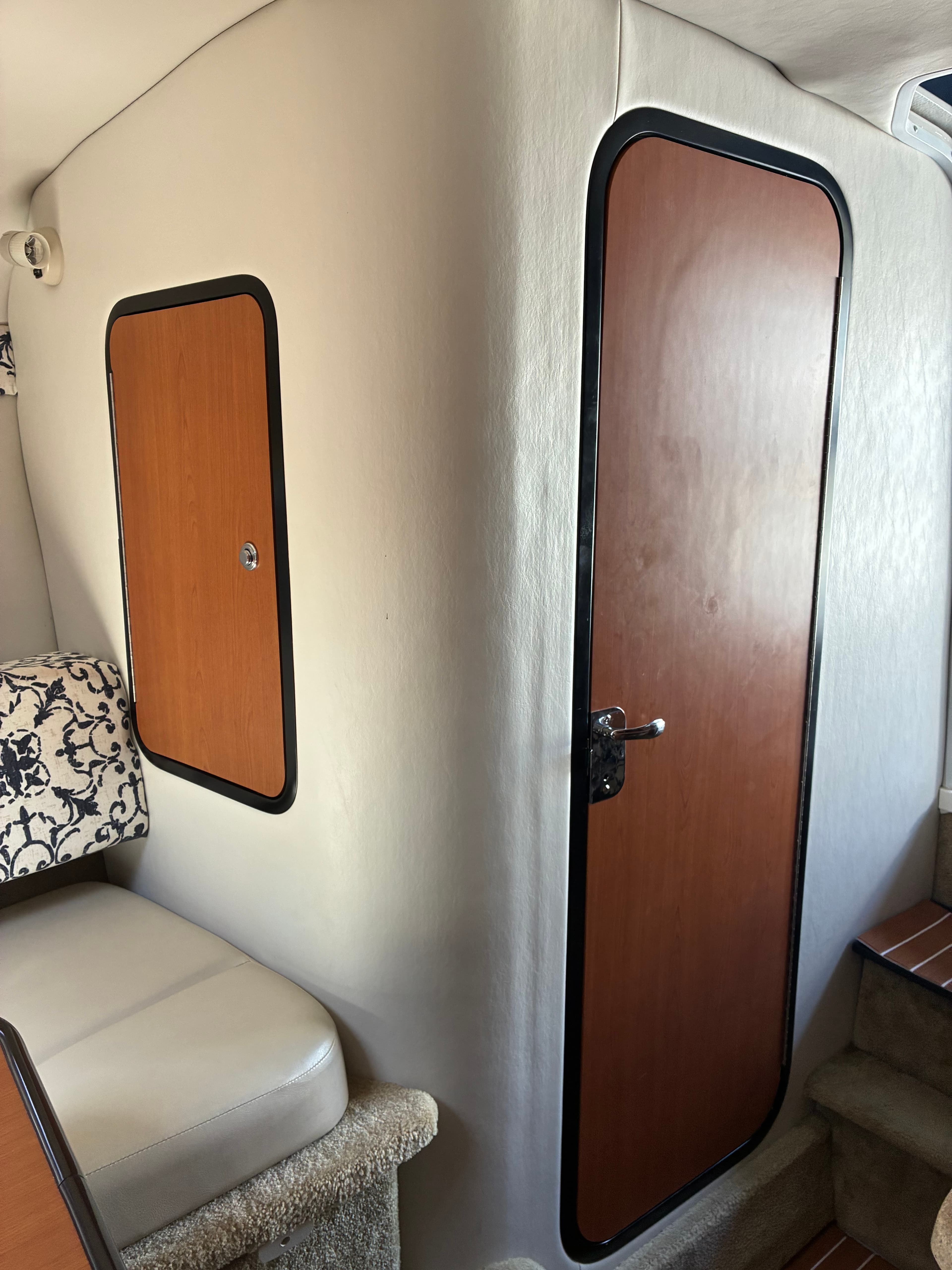 2005 Crownline 270CR cabin wood storage cabinetry