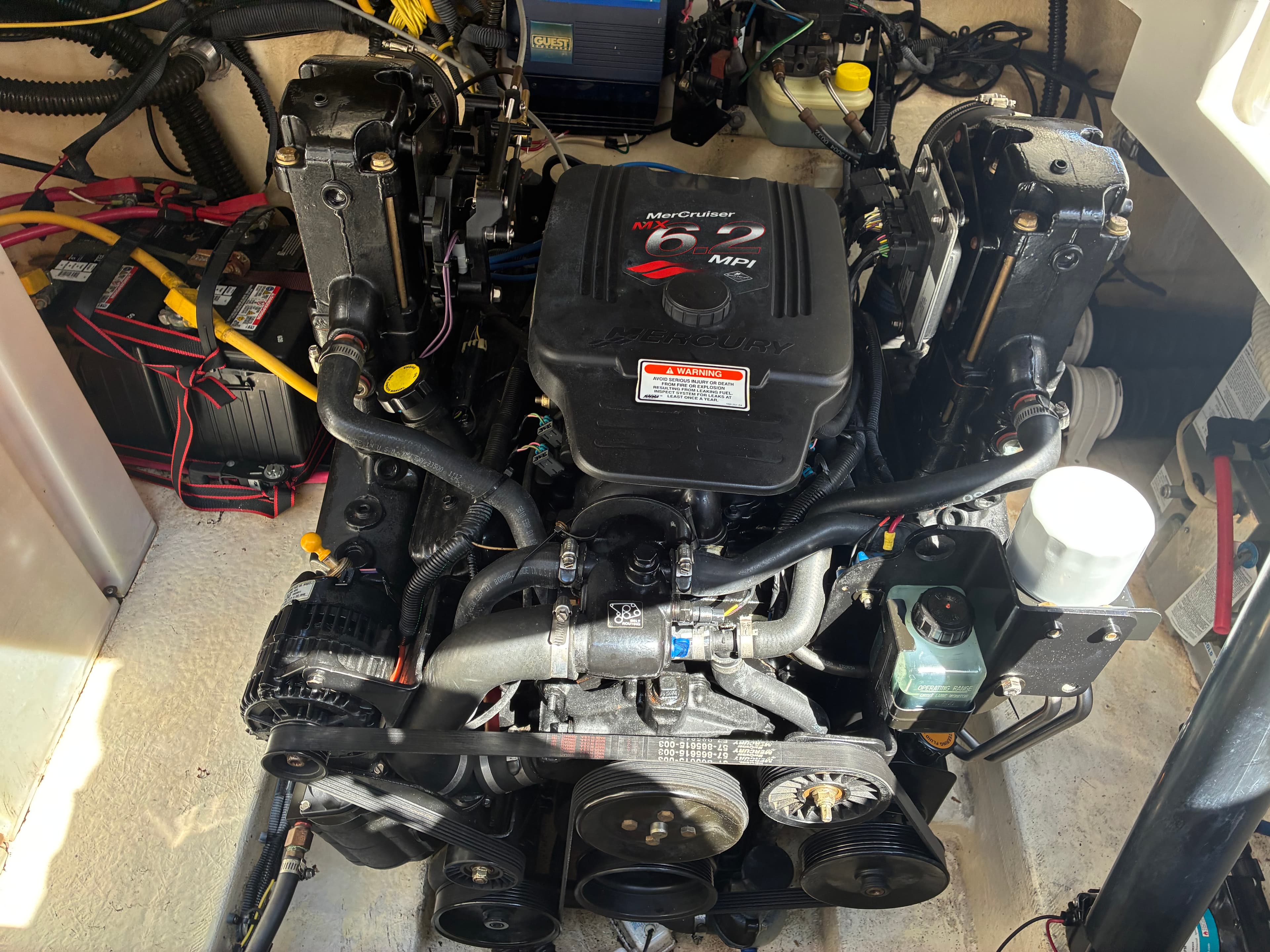 2005 Crownline 270CR MerCruiser 6.2L MPI engine bay